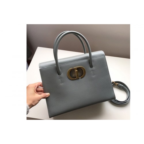 Christian Dior M9306 Dior Large St Honore tote bag in Gray Grained Calfskin Christian Dior M9306 Dior Large St Honore tote bag in Gray Grained Calfskin