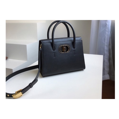 Christian Dior M9321 Dior Medium St Honore tote bag in Black Grained Calfskin Christian Dior M9321 Dior Medium St Honore tote bag in Black Grained Calfskin