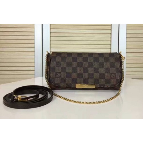 Louis Vuitton N41276 Favorite PM Bag in Damier Ebene Canvas Louis Vuitton N41276 Favorite PM Bag in Damier Ebene Canvas