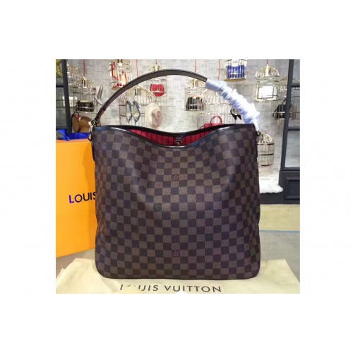 Louis Vuitton N41460 Delightful MM Bag in Damier Ebene Canvas Louis Vuitton N41460 Delightful MM Bag in Damier Ebene Canvas
