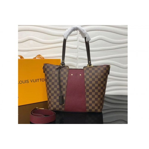 Louis Vuitton N44021 Jersey Bag in Damier Ebene Canvas With Bordeaux Louis Vuitton N44021 Jersey Bag in Damier Ebene Canvas With Bordeaux