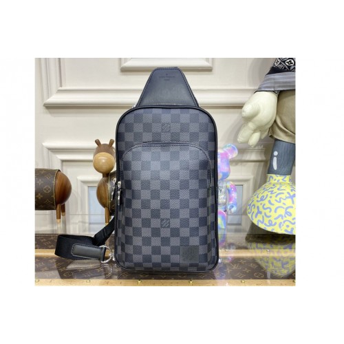 Louis Vuitton N45302 Avenue Sling Bag in Damier Graphite coated canvas Louis Vuitton N45302 Avenue Sling Bag in Damier Graphite coated canvas