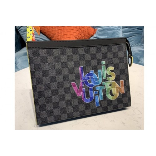 Louis Vuitton N60307 Pochette Voyage MM Bag in Damier Graphite canvas Louis Vuitton N60307 Pochette Voyage MM Bag in Damier Graphite canvas