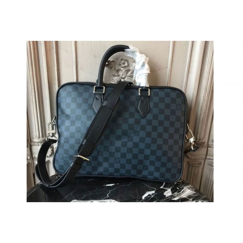 Louis Vuitton N63298 Dandy Briefcase Slim Bags in Damier Cobalt Canvas