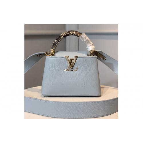 Louis Vuitton M55920 Capucines Mini handbag In Blue Taurillon leather Louis Vuitton M55920 Capucines Mini handbag In Blue Taurillon leather