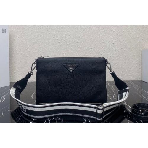Prada 1BH050 Leather shoulder bag in Black Leather Prada 1BH050 Leather shoulder bag in Black Leather