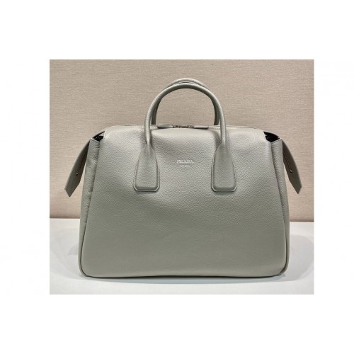 Prada 2VC035 Leather travel bag in Grey Leather Prada 2VC035 Leather travel bag in Grey Leather