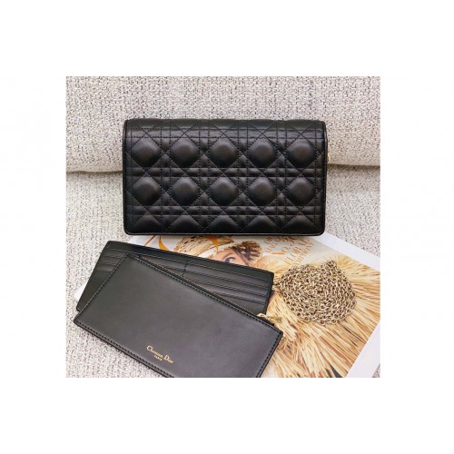 Dior S0204 Lady Dior pouch in Black Cannage Lambskin Dior S0204 Lady Dior pouch in Black Cannage Lambskin