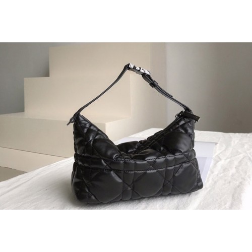 Christian Dior S5554 Medium DiorTravel Nomad pouch in Black Macrocannage Calfskin Christian Dior S5554 Medium DiorTravel Nomad pouch in Black Macrocannage Calfskin
