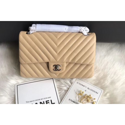 Chanel Flap Bag Original Chevron Sheepskin Leather 1112 Cream Silver Chain Chanel Flap Bag Original Chevron Sheepskin Leather 1112 Cream Silver Chain