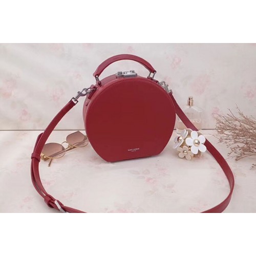 YSL Small Mica Hatbox in Red Leather YSL Small Mica Hatbox in Red Leather