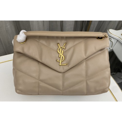 YSL LOULOU PUFFER SMALL BAG IN Apricot QUILTED LAMBSKIN YSL LOULOU PUFFER SMALL BAG IN Apricot QUILTED LAMBSKIN