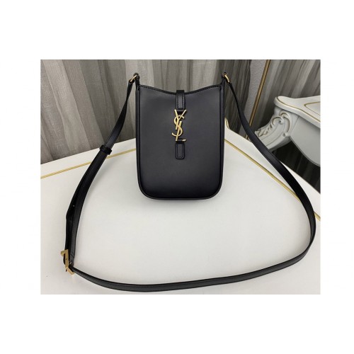 YSL LE 5 À 7 MINI VERTICAL bag IN Black VEGETABLE-TANNED LEATHER YSL LE 5 À 7 MINI VERTICAL bag IN Black VEGETABLE-TANNED LEATHER