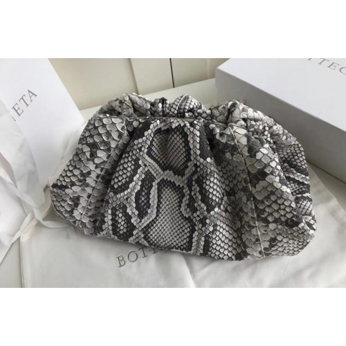Bottega Veneta Pouch in Silver Python Leather Bottega Veneta Pouch in Silver Python Leather