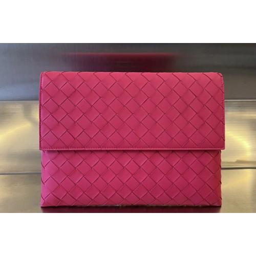 Bottega Veneta Flap Pouch in Peach intrecciato leather Bottega Veneta Flap Pouch in Peach intrecciato leather