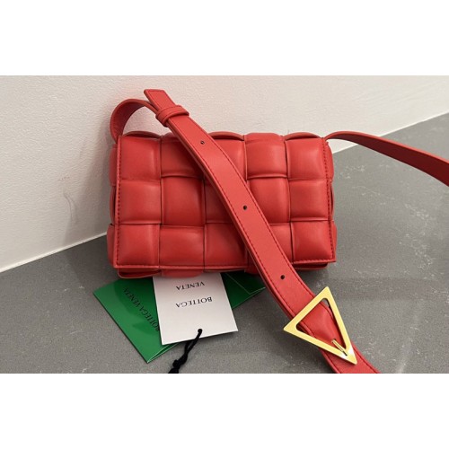 Bottega Veneta Small Padded Cassette Bag in Red intreccio leather Bottega Veneta Small Padded Cassette Bag in Red intreccio leather