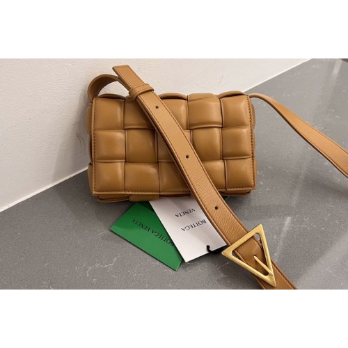 Bottega Veneta Small Padded Cassette Bag in Brown intreccio leather Bottega Veneta Small Padded Cassette Bag in Brown intreccio leather