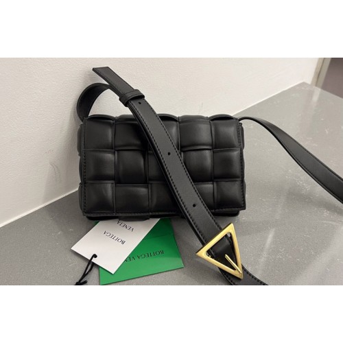 Bottega Veneta Small Padded Cassette Bag in Black intreccio leather Bottega Veneta Small Padded Cassette Bag in Black intreccio leather
