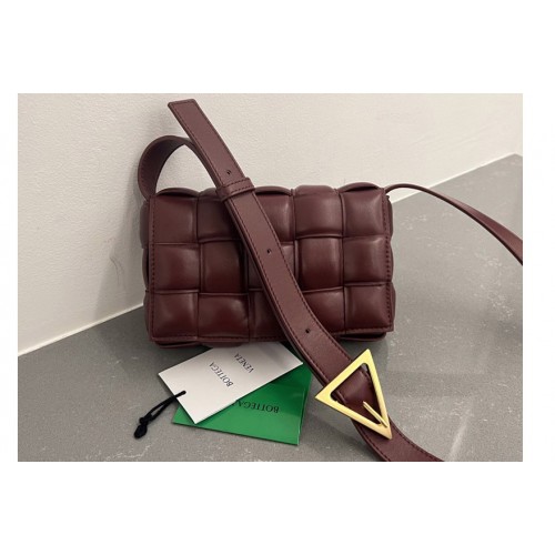 Bottega Veneta Small Padded Cassette Bag in Burgundy intreccio leather Bottega Veneta Small Padded Cassette Bag in Burgundy intreccio leather