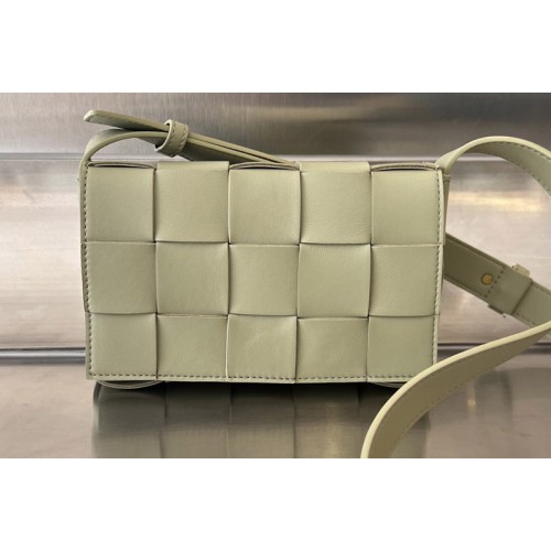 Bottega Veneta Small Cassette Bag in Grey intreccio leather Bottega Veneta Small Cassette Bag in Grey intreccio leather