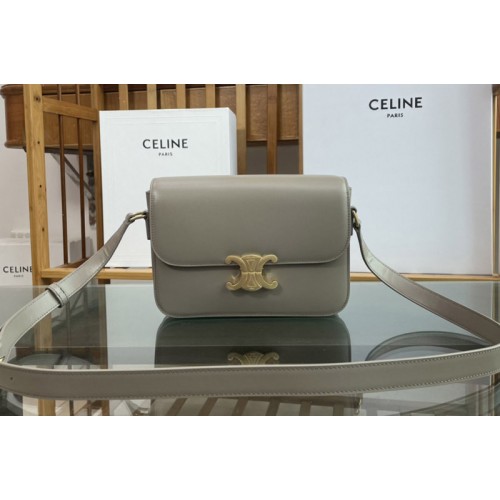 Celine CLASSIQUE TRIOMPHE BAG IN Grey SHINY CALFSKIN Celine CLASSIQUE TRIOMPHE BAG IN Grey SHINY CALFSKIN