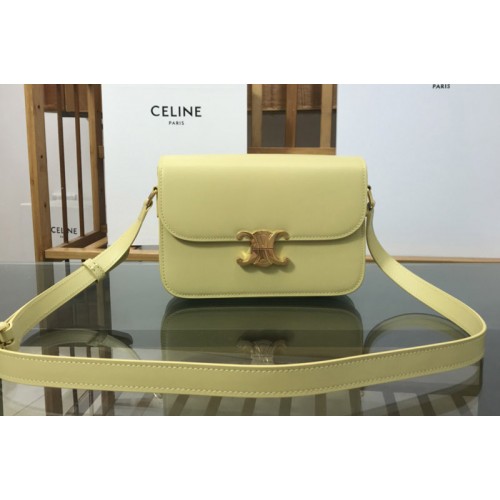 Celine CLASSIQUE TRIOMPHE BAG IN Yellow SHINY CALFSKIN Celine CLASSIQUE TRIOMPHE BAG IN Yellow SHINY CALFSKIN