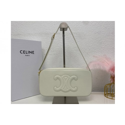Celine CAMERA SHOULDER BAG CUIR TRIOMPHE IN White SMOOTH CALFSKIN Celine CAMERA SHOULDER BAG CUIR TRIOMPHE IN White SMOOTH CALFSKIN