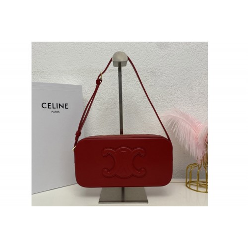 Celine CAMERA SHOULDER BAG CUIR TRIOMPHE IN Red SMOOTH CALFSKIN Celine CAMERA SHOULDER BAG CUIR TRIOMPHE IN Red SMOOTH CALFSKIN