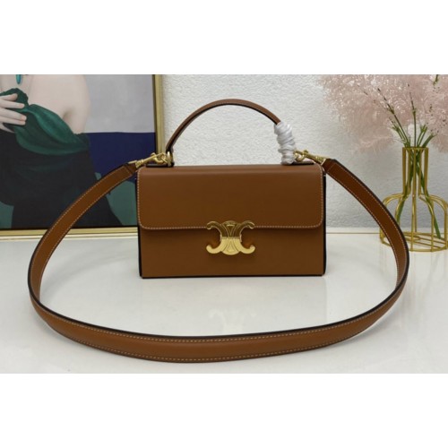Celine BOX TRIOMPHE Bag IN TAN CALFSKIN Leather Celine BOX TRIOMPHE Bag IN TAN CALFSKIN Leather