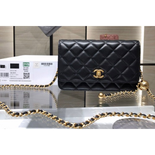 Chanel AP1450 Wallet On Chain in Black Leather Chanel AP1450 Wallet On Chain in Black Leather