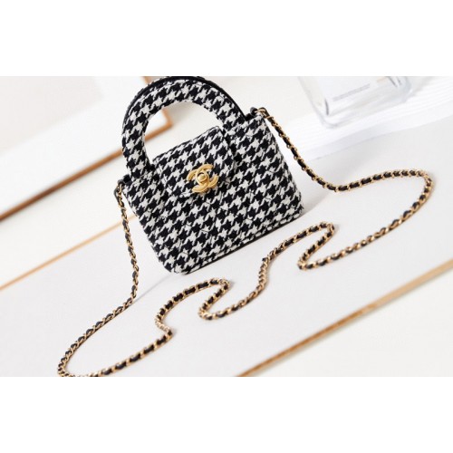 Chanel Clutch with Chain AP3435 in Black/White Washed Denim Chanel Clutch with Chain AP3435 in Black/White Washed Denim