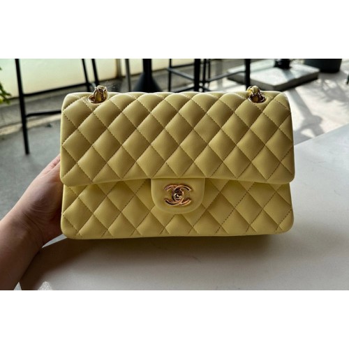 Chanel A01112 Classic 11.12 Handbag in Yellow Lambskin Chanel A01112 Classic 11.12 Handbag in Yellow Lambskin