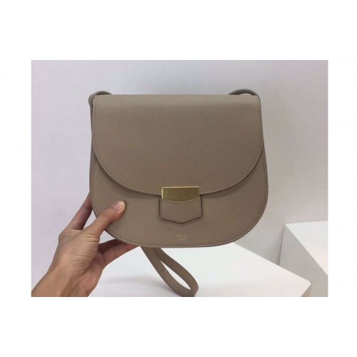 Celine Medium Trotteur Bag in Grained Calfskin Khaki Celine Medium Trotteur Bag in Grained Calfskin Khaki