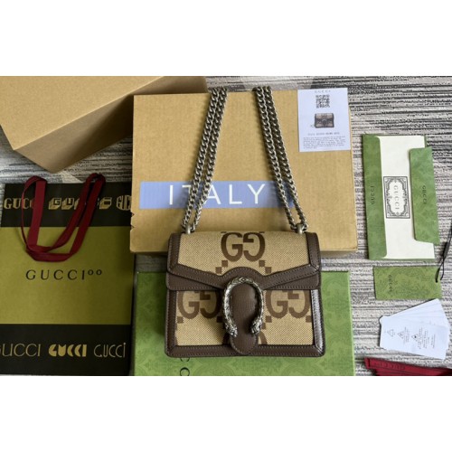 Gucci Dionysus Supreme mini bag in Camel and ebony jumbo canvas Gucci Dionysus Supreme mini bag in Camel and ebony jumbo canvas
