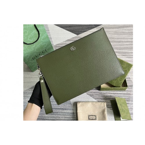 Gucci Marmont pouch in Green leather Gucci Marmont pouch in Green leather