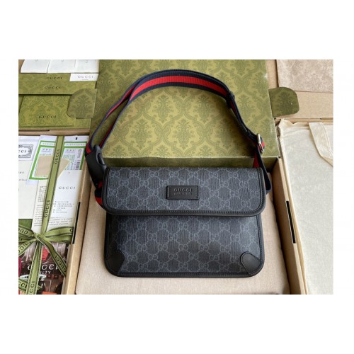 Gucci Black belt bag in Black grey Supreme canvas Gucci Black belt bag in Black grey Supreme canvas