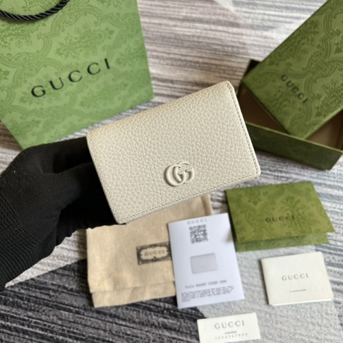 Gucci Marmont Medium Wallet in White Leather