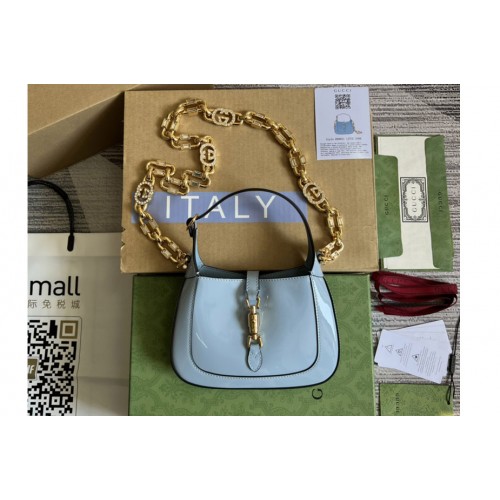 Gucci Jackie 1961 mini shoulder bag in Blue patent leather Gucci Jackie 1961 mini shoulder bag in Blue patent leather