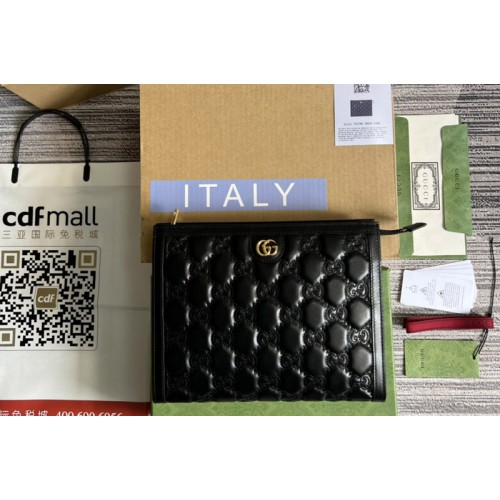 Gucci Matelasse pouch in Black Matelasse leather Gucci Matelasse pouch in Black Matelasse leather