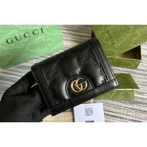 Gucci Matelasse card case wallet in Black Matelasse leather Gucci Matelasse card case wallet in Black Matelasse leather