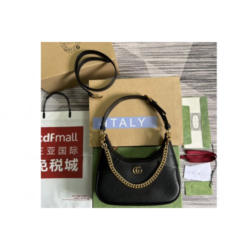 Gucci Aphrodite small shoulder bag in Black soft leather Gucci Aphrodite small shoulder bag in Black soft leather