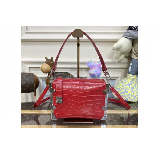 Louis Vuitton M21477 Side Trunk handbag in Red Crocodile Leather Louis Vuitton M21477 Side Trunk handbag in Red Crocodile Leather