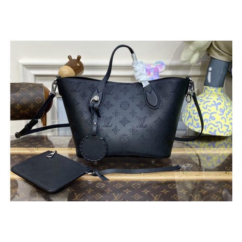 Louis Vuitton M21848 Blossom PM tote bag in Black Mahina perforated calfskin leather Louis Vuitton M21848 Blossom PM tote bag in Black Mahina perforated calfskin leather