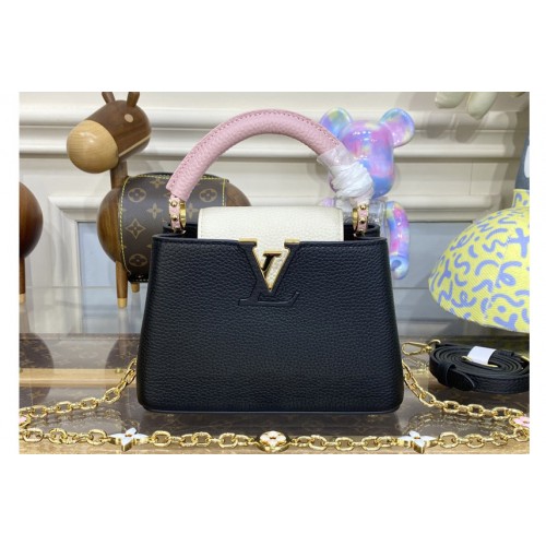 Louis Vuitton M22375 Capucines Mini handbag in Black Taurillon leather Louis Vuitton M22375 Capucines Mini handbag in Black Taurillon leather