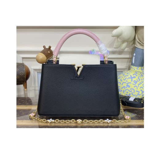 Louis Vuitton M22512 Capucines MM handbag in Black Taurillon leather Louis Vuitton M22512 Capucines MM handbag in Black Taurillon leather