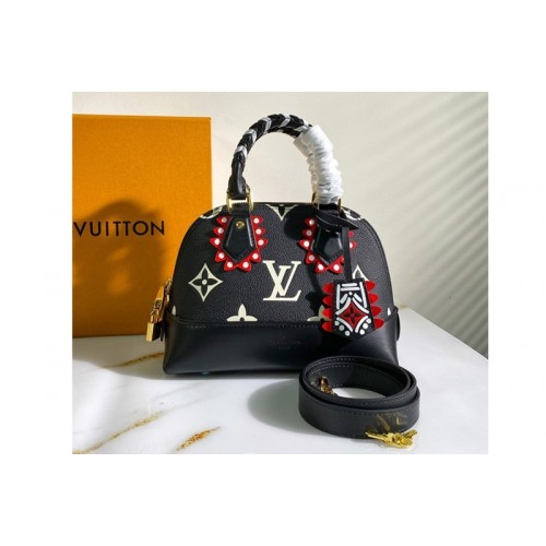 Louis Vuitton M44829 Neo Alma BB handbag in Black Cream Monogram Empreinte Leather Louis Vuitton M44829 Neo Alma BB handbag in Black Cream Monogram Empreinte Leather