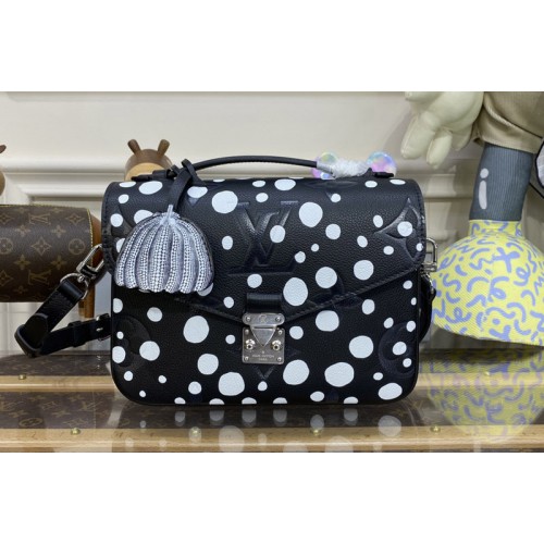 Louis Vuitton M46409 LVxYK Pochette Metis Bag in Black and white Monogram Empreinte cowhide leather Louis Vuitton M46409 LVxYK Pochette Metis Bag in Black and white Monogram Empreinte cowhide leather