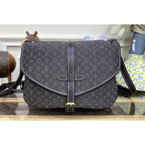 Louis Vuitton M95227 Saumur Bag in Black Monogram Denim Louis Vuitton M95227 Saumur Bag in Black Monogram Denim