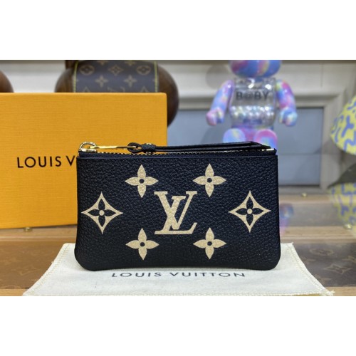 Louis Vuitton M80885 Key Pouch in Black Beige Monogram Empreinte leather Louis Vuitton M80885 Key Pouch in Black Beige Monogram Empreinte leather