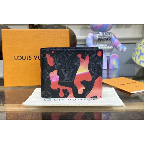 Louis Vuitton M81750 Multiple wallet in Sunrise Monogram Eclipse coated canvas Louis Vuitton M81750 Multiple wallet in Sunrise Monogram Eclipse coated canvas